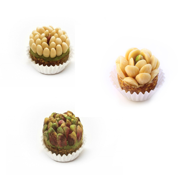 Lot de 30 mignardises aux amandes, pistaches et pignons